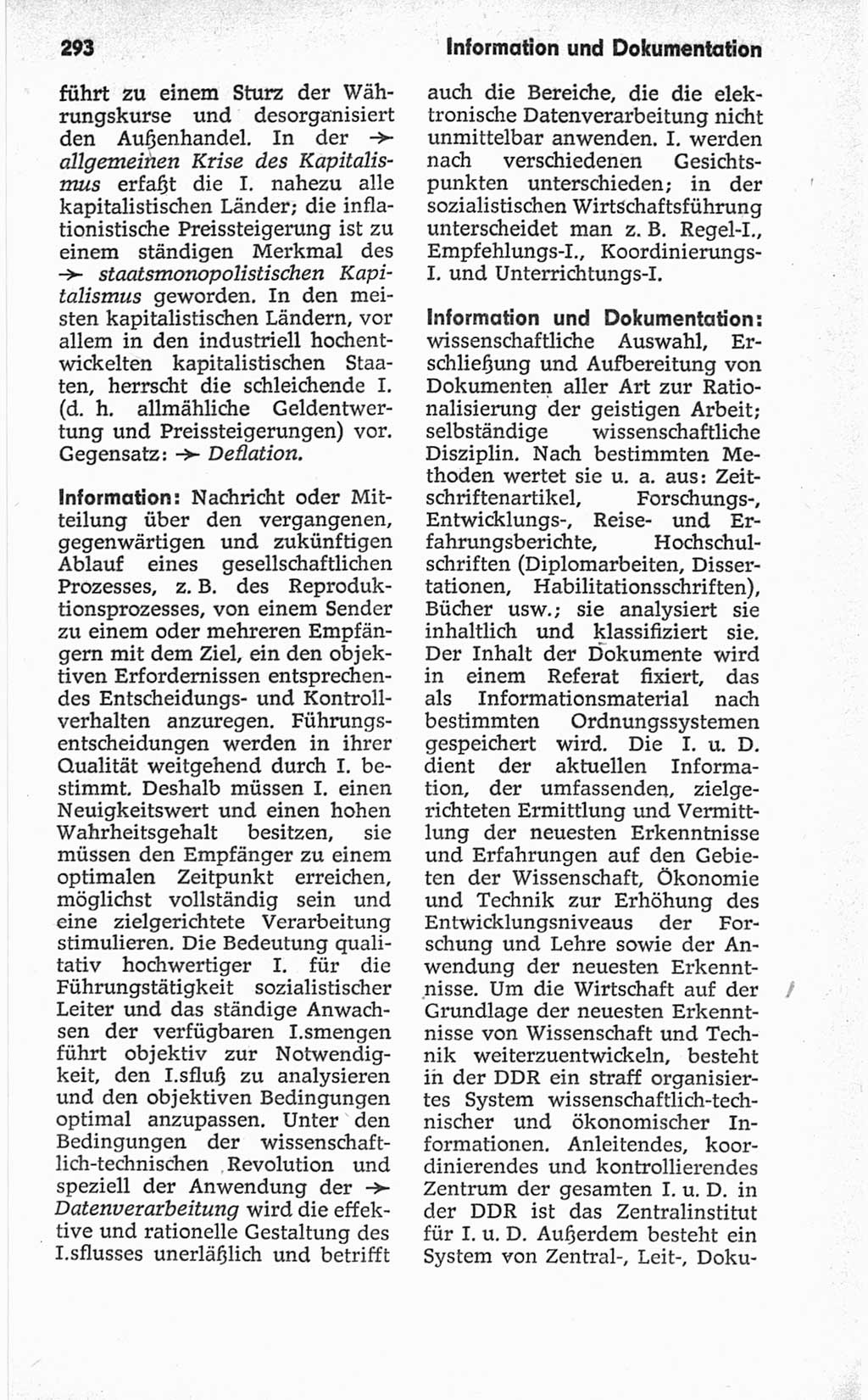 Kleines politisches Wörterbuch [Deutsche Demokratische Republik (DDR)] 1967, Seite 293 (Kl. pol. Wb. DDR 1967, S. 293)