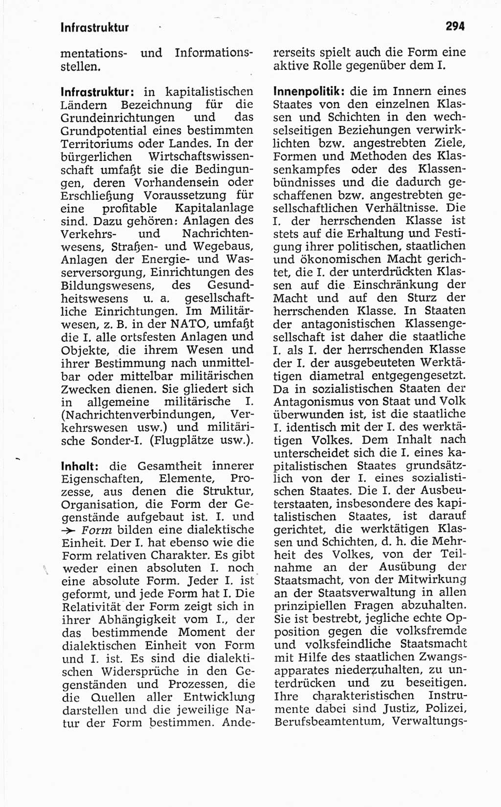 Kleines politisches Wörterbuch [Deutsche Demokratische Republik (DDR)] 1967, Seite 294 (Kl. pol. Wb. DDR 1967, S. 294)