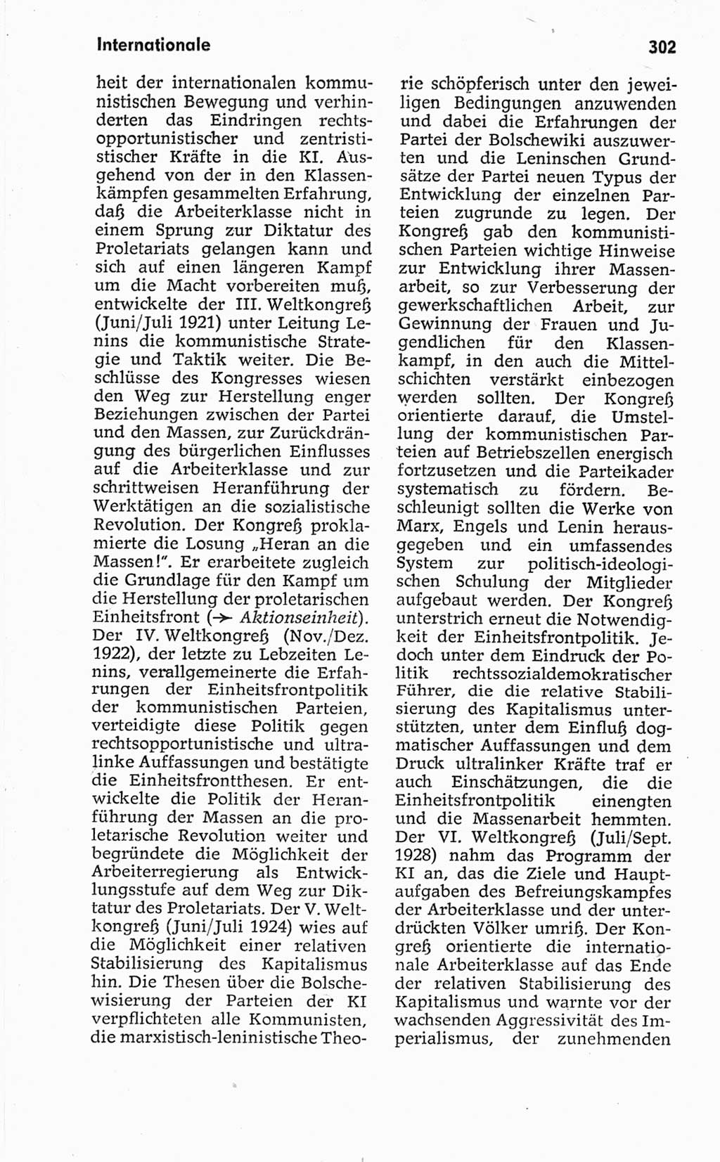 Kleines politisches Wörterbuch [Deutsche Demokratische Republik (DDR)] 1967, Seite 302 (Kl. pol. Wb. DDR 1967, S. 302)