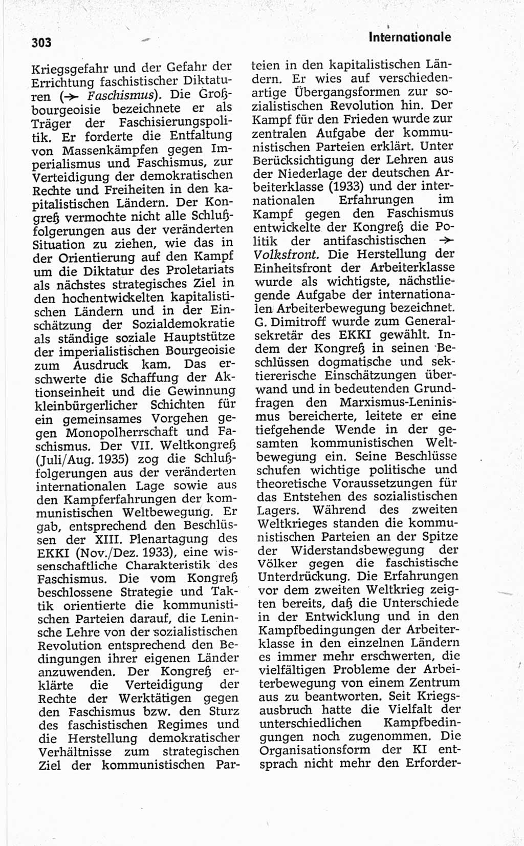 Kleines politisches Wörterbuch [Deutsche Demokratische Republik (DDR)] 1967, Seite 303 (Kl. pol. Wb. DDR 1967, S. 303)