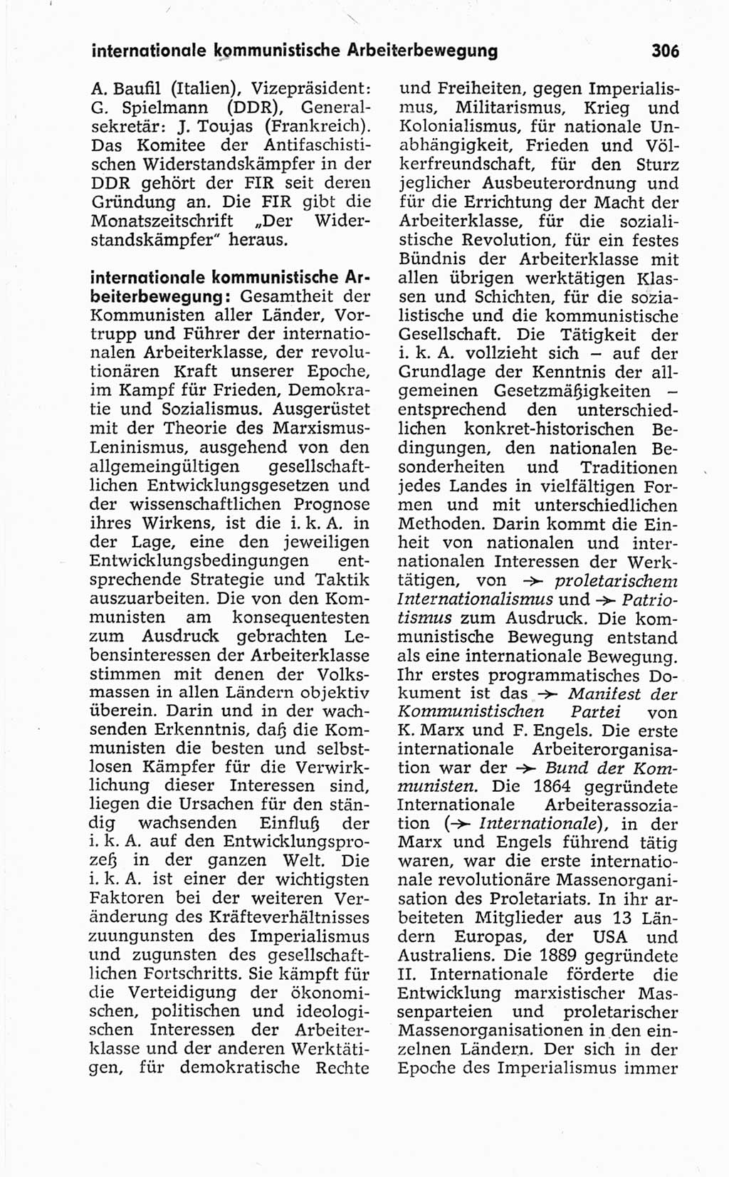 Kleines politisches Wörterbuch [Deutsche Demokratische Republik (DDR)] 1967, Seite 306 (Kl. pol. Wb. DDR 1967, S. 306)