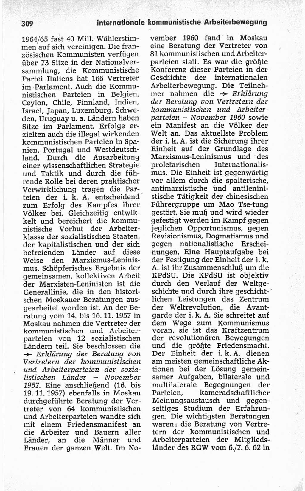 Kleines politisches Wörterbuch [Deutsche Demokratische Republik (DDR)] 1967, Seite 309 (Kl. pol. Wb. DDR 1967, S. 309)