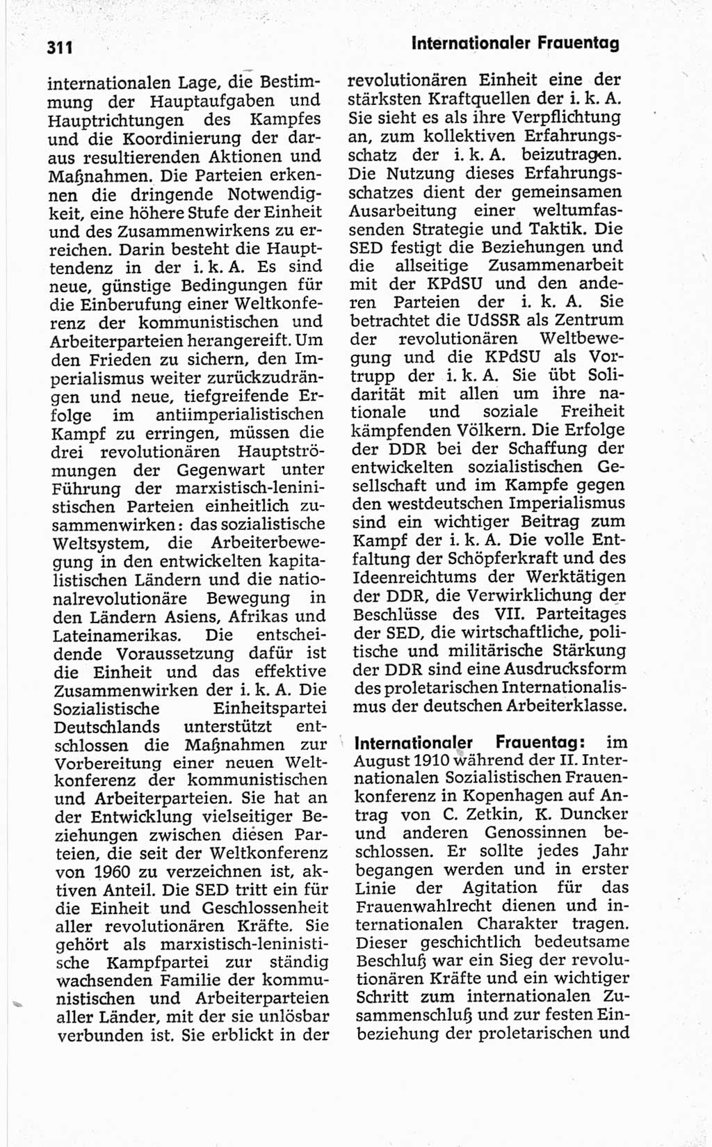 Kleines politisches Wörterbuch [Deutsche Demokratische Republik (DDR)] 1967, Seite 311 (Kl. pol. Wb. DDR 1967, S. 311)