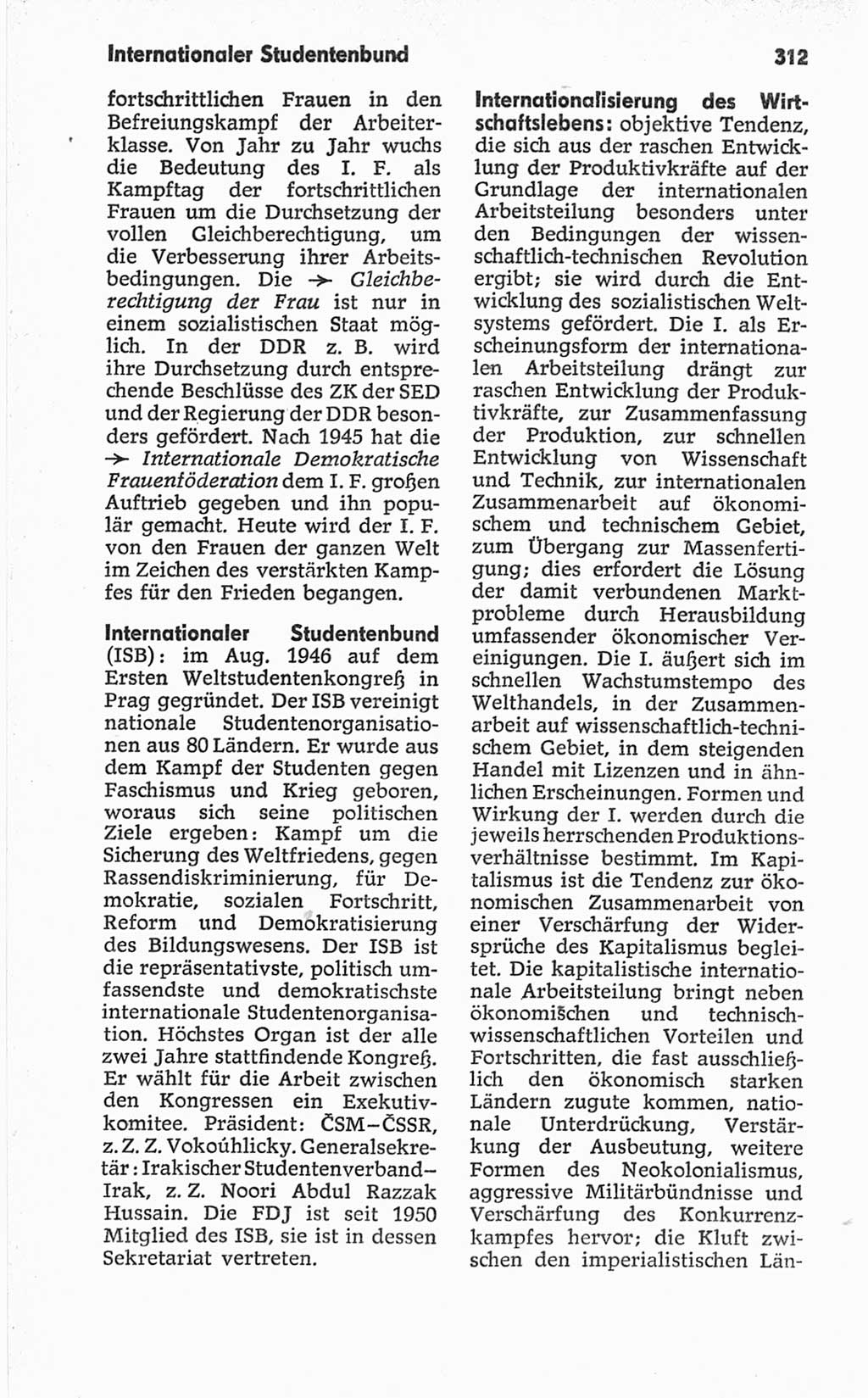 Kleines politisches Wörterbuch [Deutsche Demokratische Republik (DDR)] 1967, Seite 312 (Kl. pol. Wb. DDR 1967, S. 312)