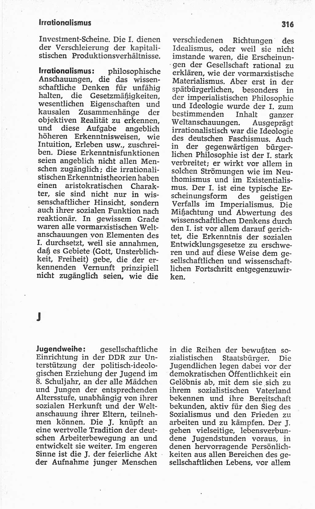 Kleines politisches Wörterbuch [Deutsche Demokratische Republik (DDR)] 1967, Seite 316 (Kl. pol. Wb. DDR 1967, S. 316)