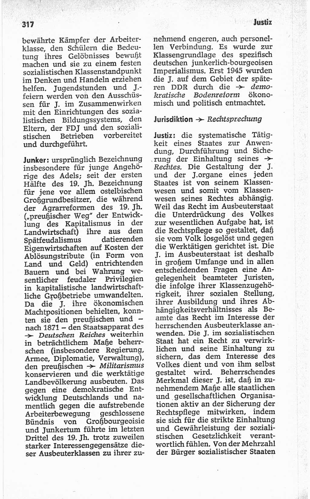 Kleines politisches Wörterbuch [Deutsche Demokratische Republik (DDR)] 1967, Seite 317 (Kl. pol. Wb. DDR 1967, S. 317)