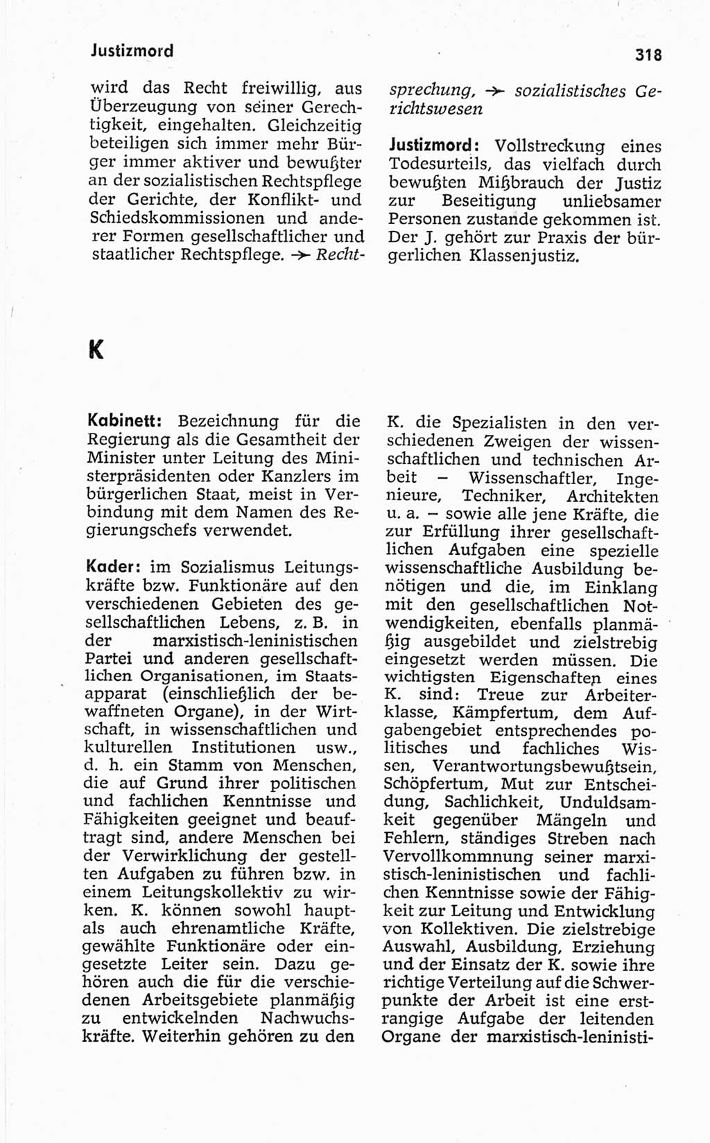 Kleines politisches Wörterbuch [Deutsche Demokratische Republik (DDR)] 1967, Seite 318 (Kl. pol. Wb. DDR 1967, S. 318)