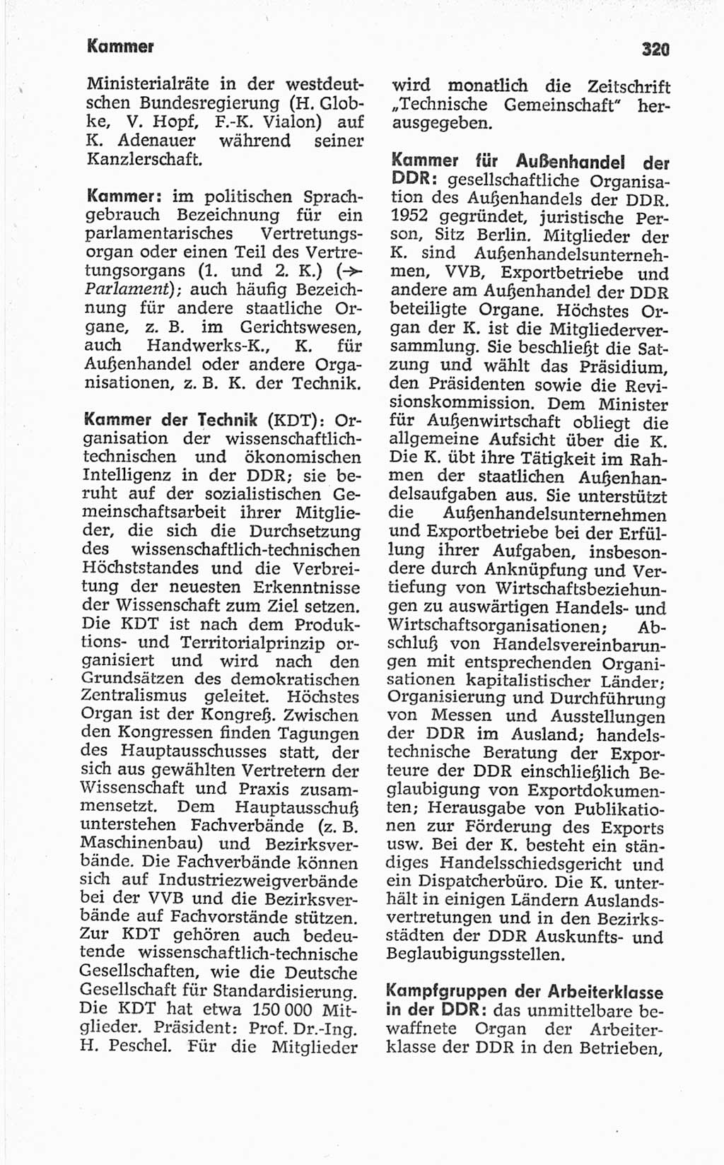 Kleines politisches Wörterbuch [Deutsche Demokratische Republik (DDR)] 1967, Seite 320 (Kl. pol. Wb. DDR 1967, S. 320)