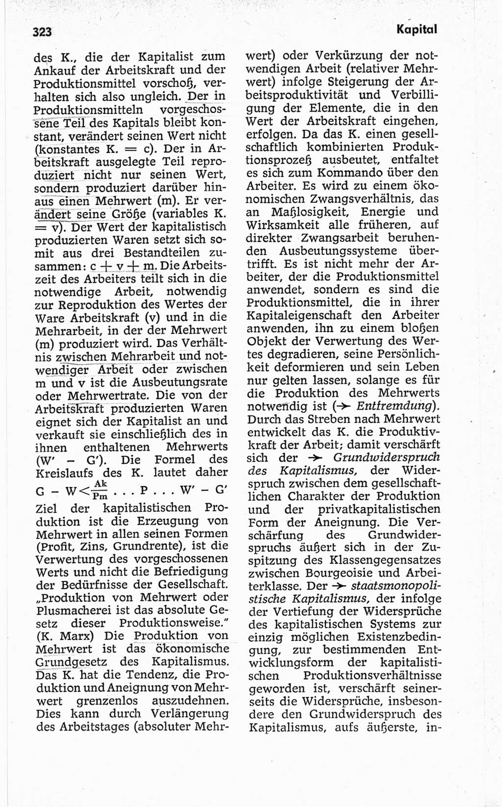 Kleines politisches Wörterbuch [Deutsche Demokratische Republik (DDR)] 1967, Seite 323 (Kl. pol. Wb. DDR 1967, S. 323)