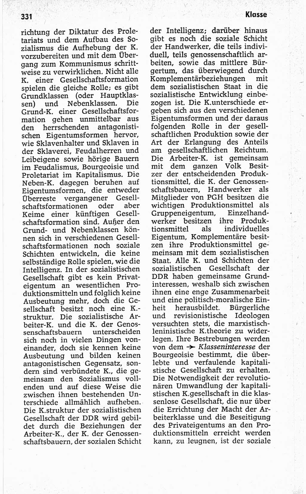 Kleines politisches Wörterbuch [Deutsche Demokratische Republik (DDR)] 1967, Seite 331 (Kl. pol. Wb. DDR 1967, S. 331)