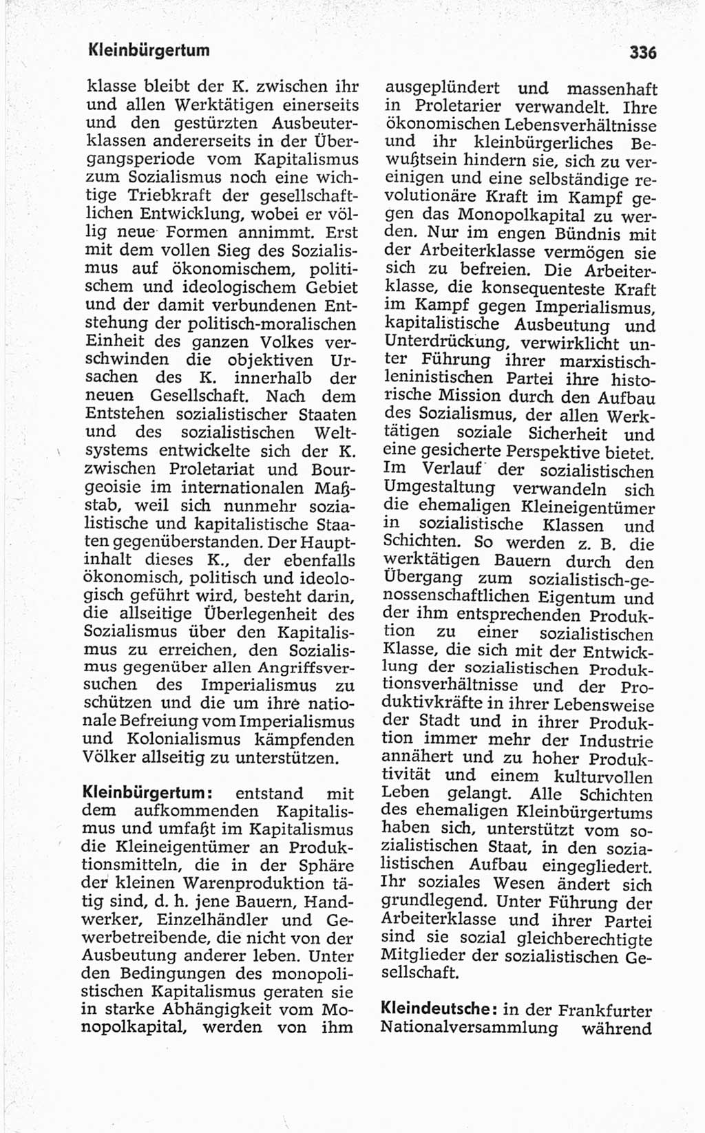 Kleines politisches Wörterbuch [Deutsche Demokratische Republik (DDR)] 1967, Seite 336 (Kl. pol. Wb. DDR 1967, S. 336)