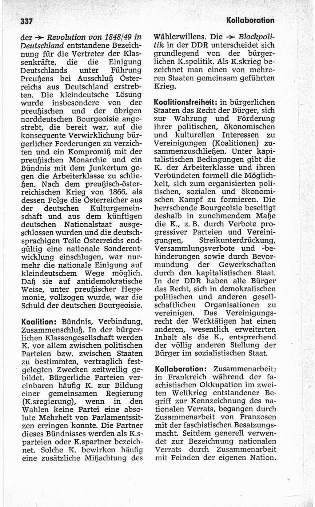 Kleines politisches Wörterbuch [Deutsche Demokratische Republik (DDR)] 1967, Seite 337 (Kl. pol. Wb. DDR 1967, S. 337)