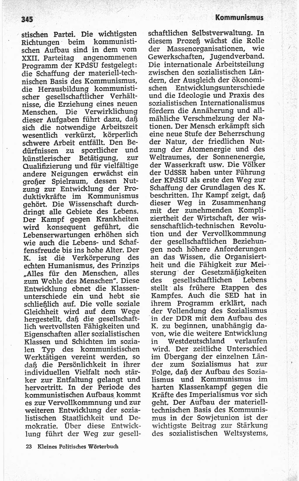 Kleines politisches Wörterbuch [Deutsche Demokratische Republik (DDR)] 1967, Seite 345 (Kl. pol. Wb. DDR 1967, S. 345)