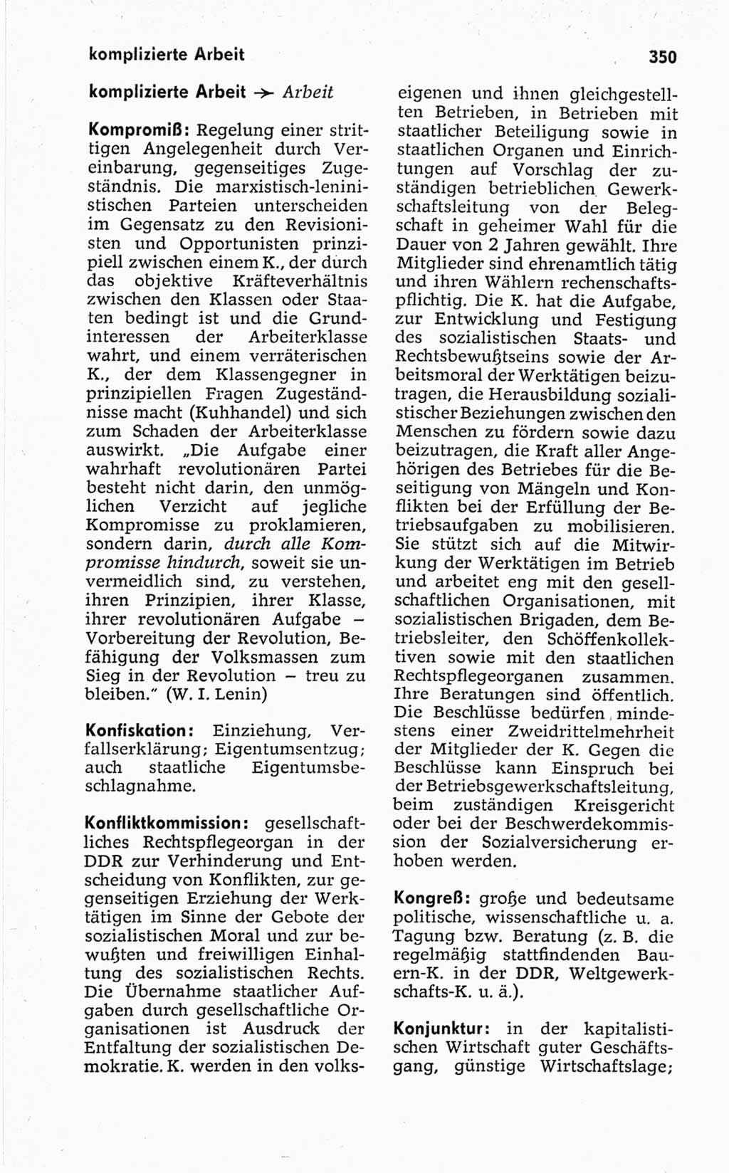 Kleines politisches Wörterbuch [Deutsche Demokratische Republik (DDR)] 1967, Seite 350 (Kl. pol. Wb. DDR 1967, S. 350)