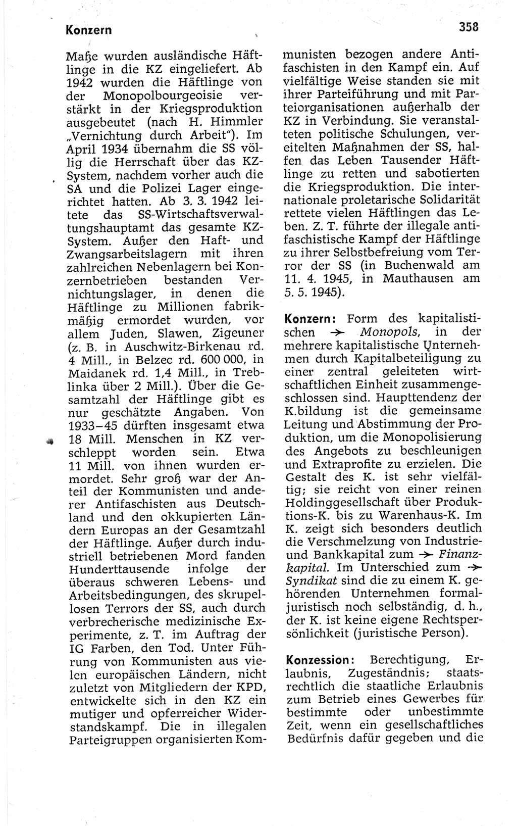 Kleines politisches Wörterbuch [Deutsche Demokratische Republik (DDR)] 1967, Seite 358 (Kl. pol. Wb. DDR 1967, S. 358)
