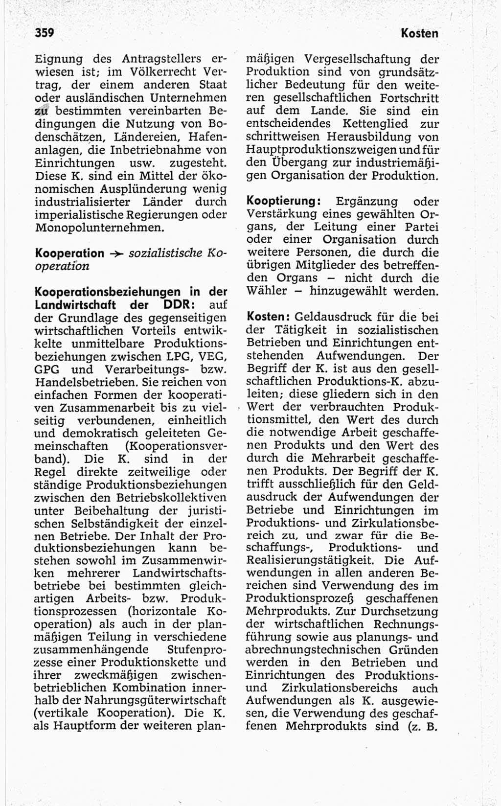 Kleines politisches Wörterbuch [Deutsche Demokratische Republik (DDR)] 1967, Seite 359 (Kl. pol. Wb. DDR 1967, S. 359)