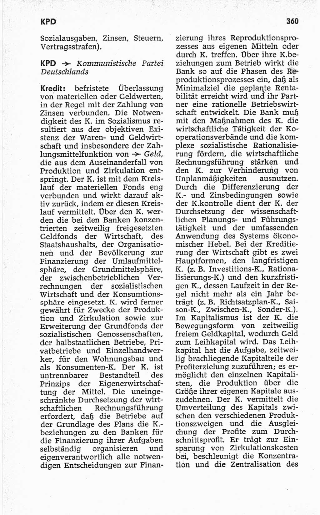 Kleines politisches Wörterbuch [Deutsche Demokratische Republik (DDR)] 1967, Seite 360 (Kl. pol. Wb. DDR 1967, S. 360)