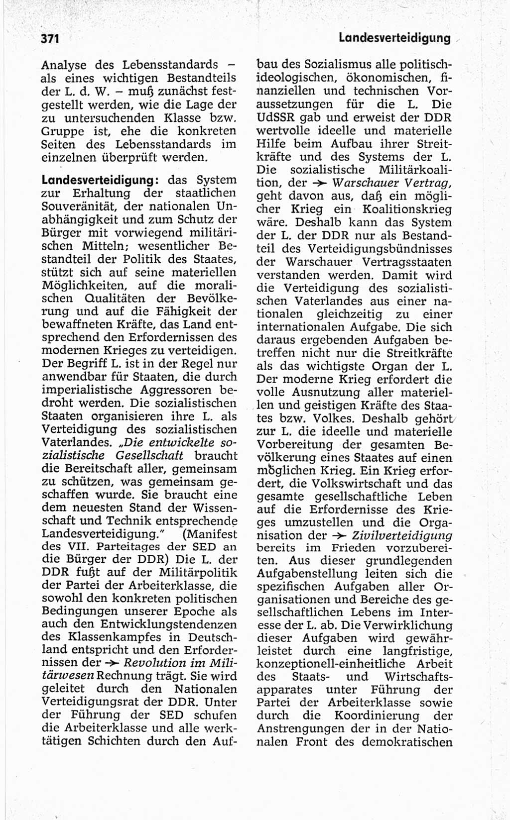 Kleines politisches Wörterbuch [Deutsche Demokratische Republik (DDR)] 1967, Seite 371 (Kl. pol. Wb. DDR 1967, S. 371)