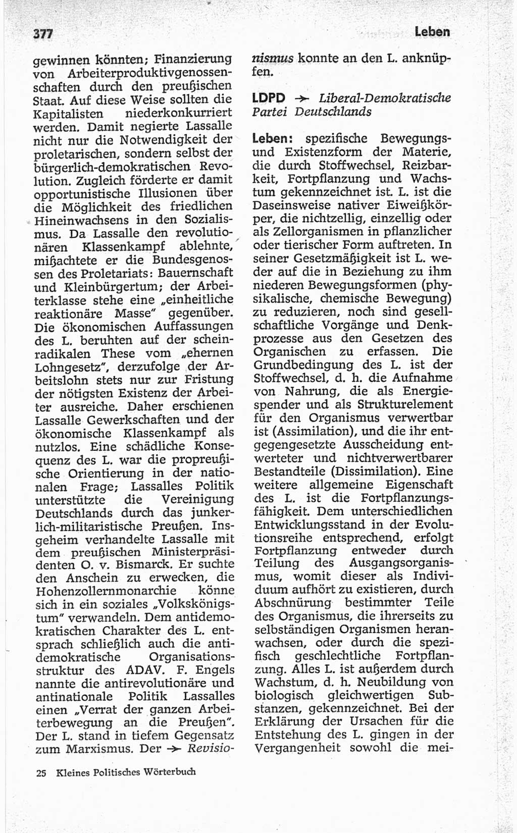 Kleines politisches Wörterbuch [Deutsche Demokratische Republik (DDR)] 1967, Seite 377 (Kl. pol. Wb. DDR 1967, S. 377)