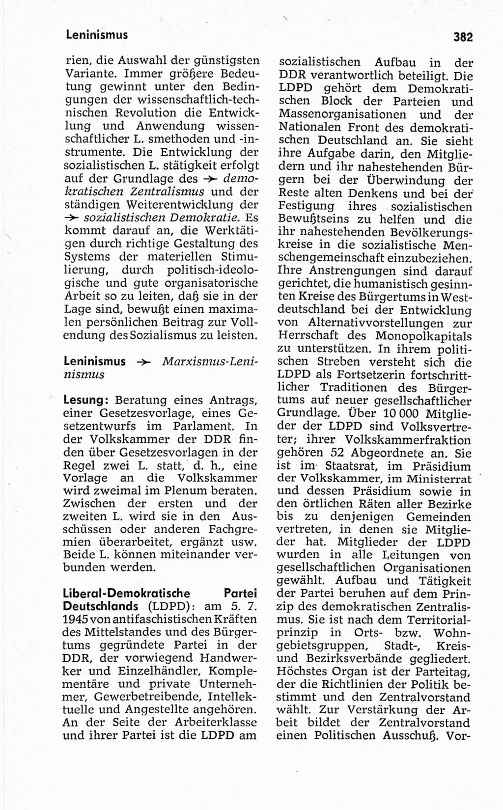 Kleines politisches Wörterbuch [Deutsche Demokratische Republik (DDR)] 1967, Seite 382 (Kl. pol. Wb. DDR 1967, S. 382)