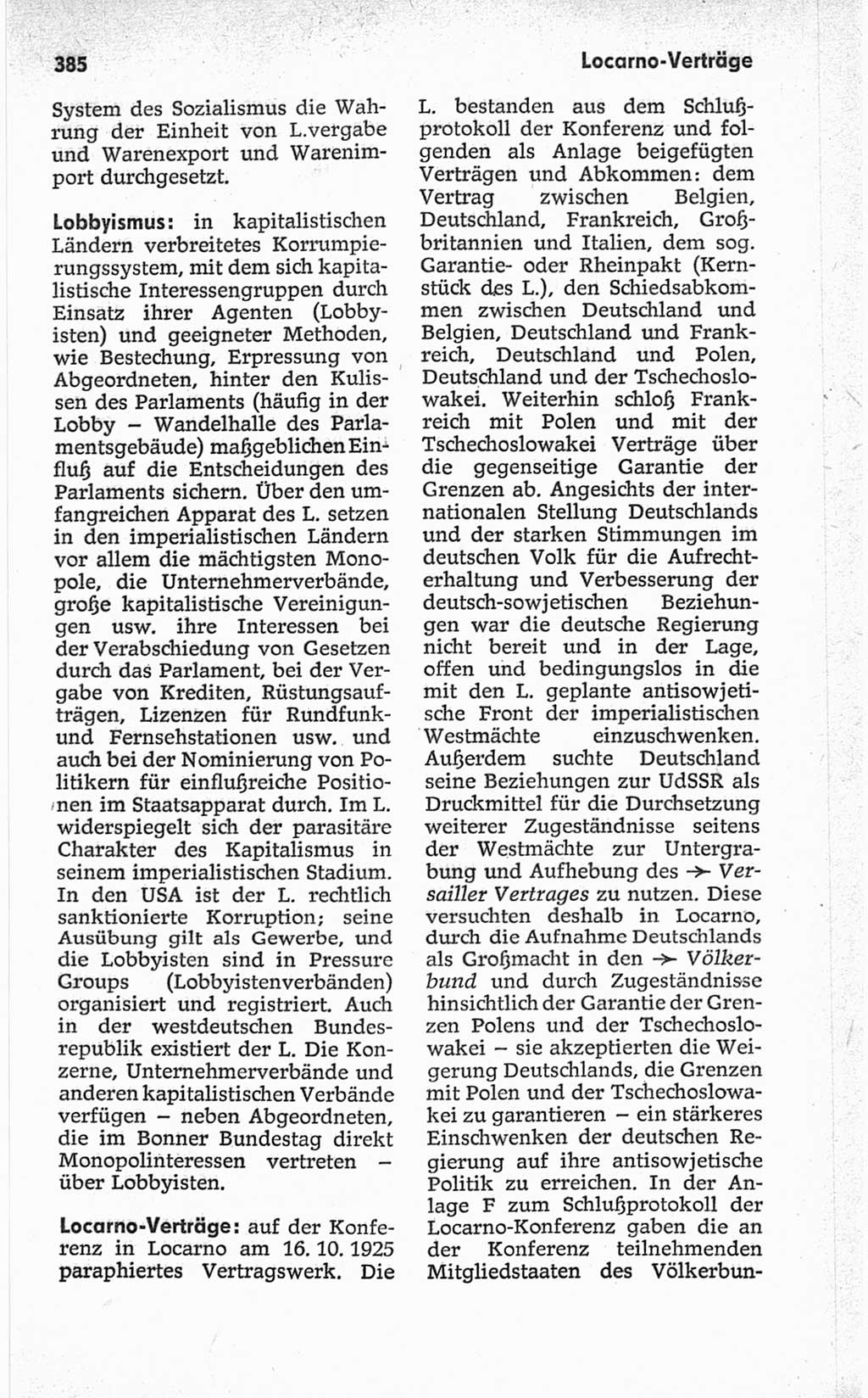 Kleines politisches Wörterbuch [Deutsche Demokratische Republik (DDR)] 1967, Seite 385 (Kl. pol. Wb. DDR 1967, S. 385)