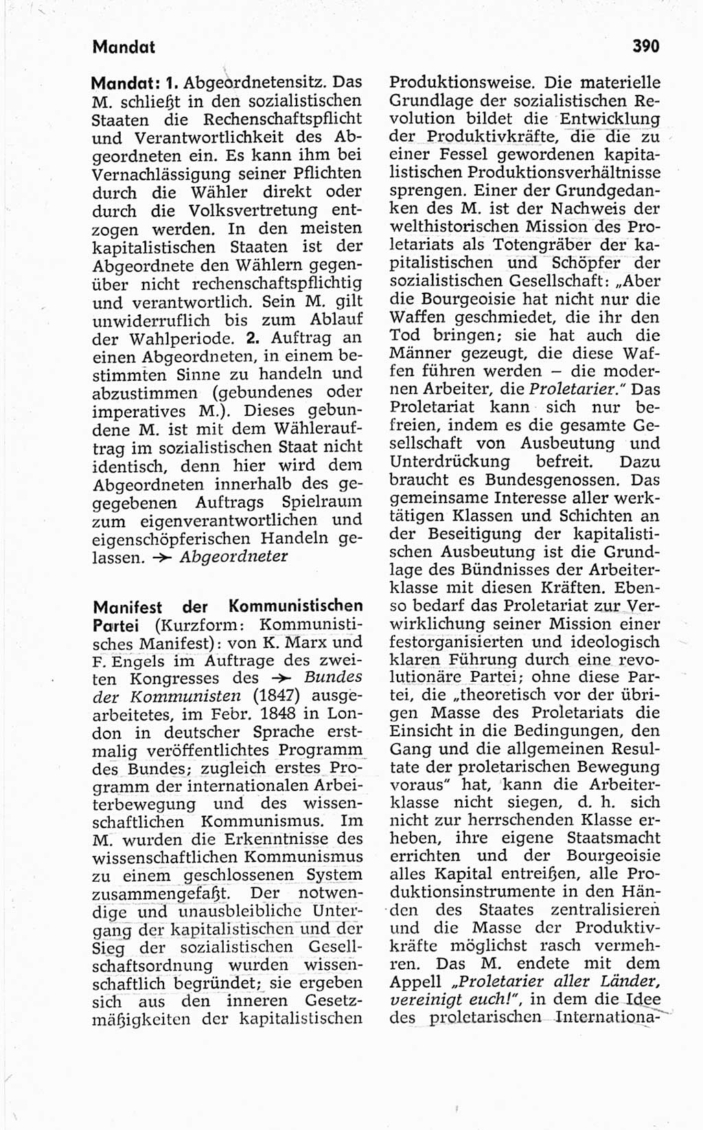 Kleines politisches Wörterbuch [Deutsche Demokratische Republik (DDR)] 1967, Seite 390 (Kl. pol. Wb. DDR 1967, S. 390)