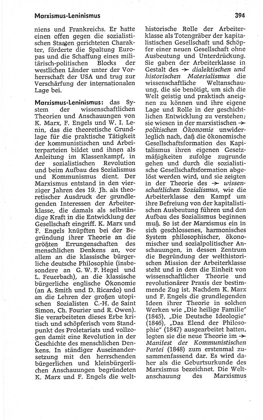 Kleines politisches Wörterbuch [Deutsche Demokratische Republik (DDR)] 1967, Seite 394 (Kl. pol. Wb. DDR 1967, S. 394)