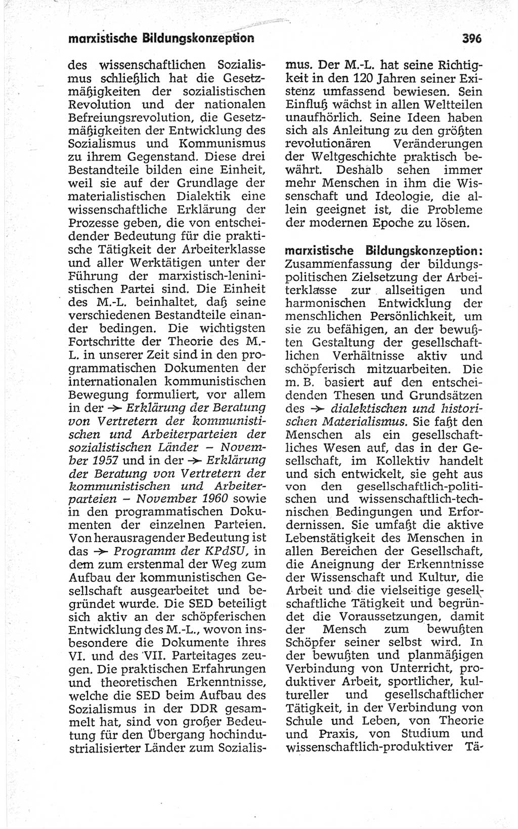 Kleines politisches Wörterbuch [Deutsche Demokratische Republik (DDR)] 1967, Seite 396 (Kl. pol. Wb. DDR 1967, S. 396)