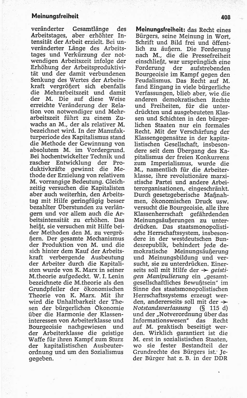 Kleines politisches Wörterbuch [Deutsche Demokratische Republik (DDR)] 1967, Seite 408 (Kl. pol. Wb. DDR 1967, S. 408)