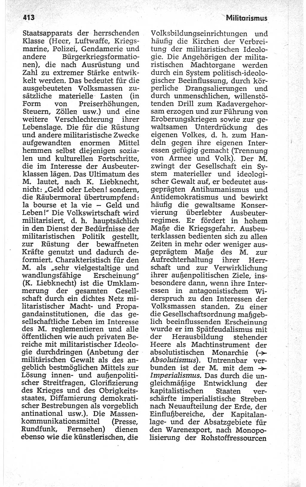 Kleines politisches Wörterbuch [Deutsche Demokratische Republik (DDR)] 1967, Seite 413 (Kl. pol. Wb. DDR 1967, S. 413)