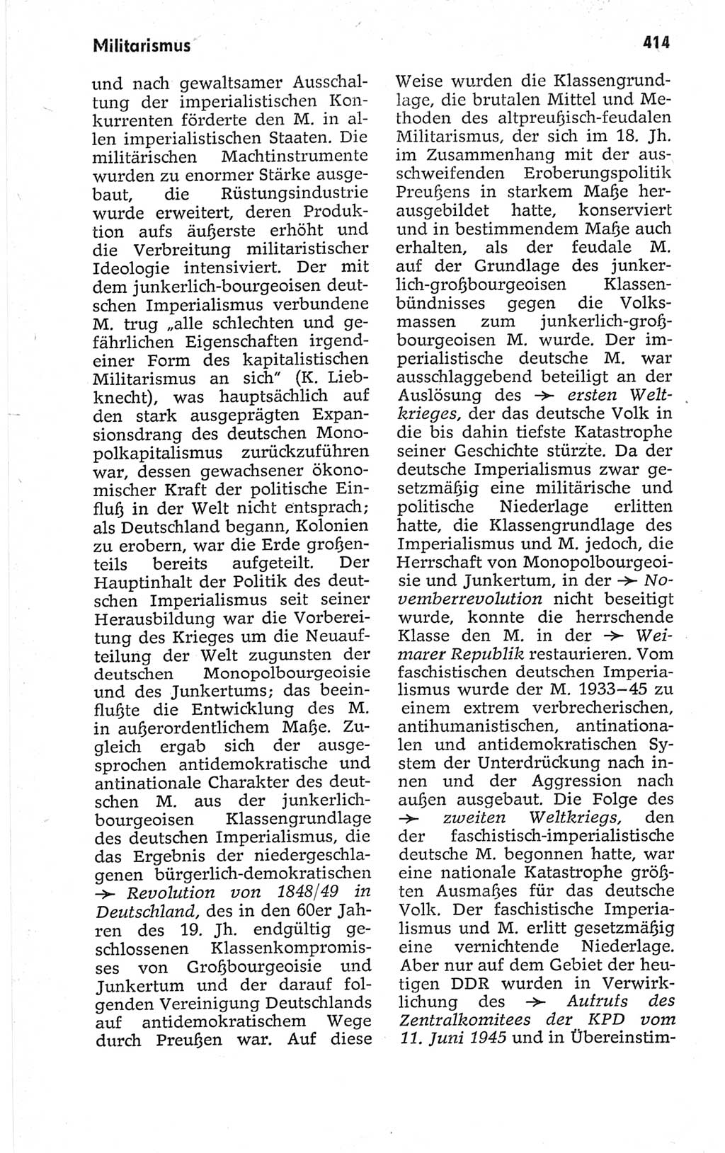 Kleines politisches Wörterbuch [Deutsche Demokratische Republik (DDR)] 1967, Seite 414 (Kl. pol. Wb. DDR 1967, S. 414)