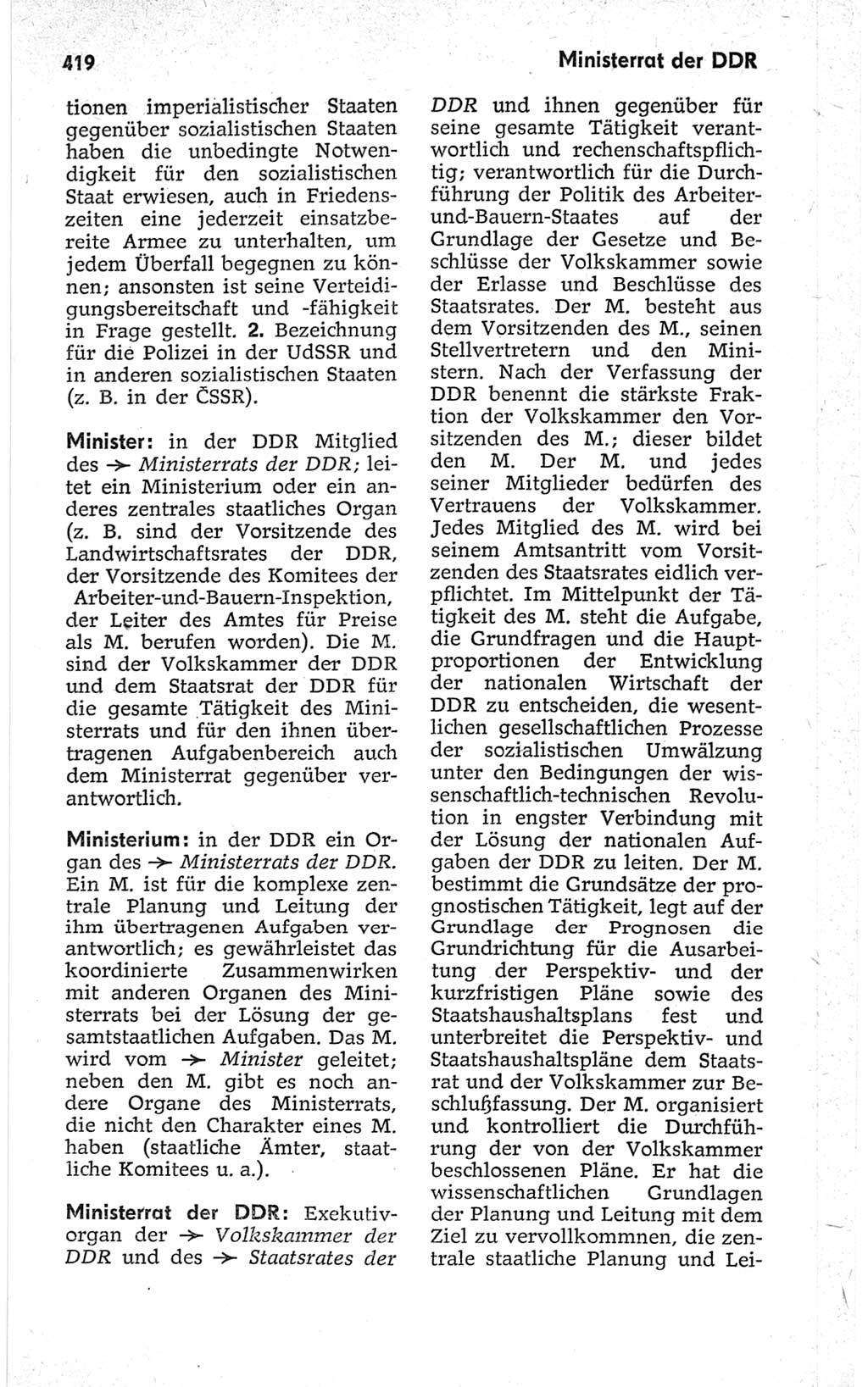Kleines politisches Wörterbuch [Deutsche Demokratische Republik (DDR)] 1967, Seite 419 (Kl. pol. Wb. DDR 1967, S. 419)