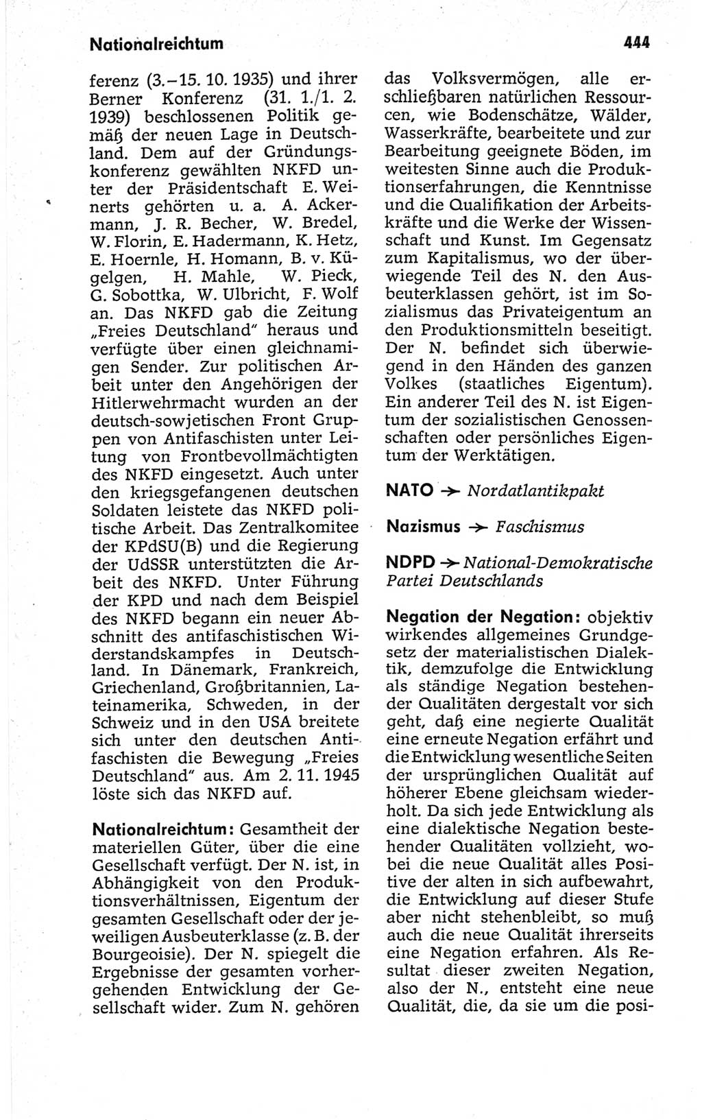 Kleines politisches Wörterbuch [Deutsche Demokratische Republik (DDR)] 1967, Seite 444 (Kl. pol. Wb. DDR 1967, S. 444)