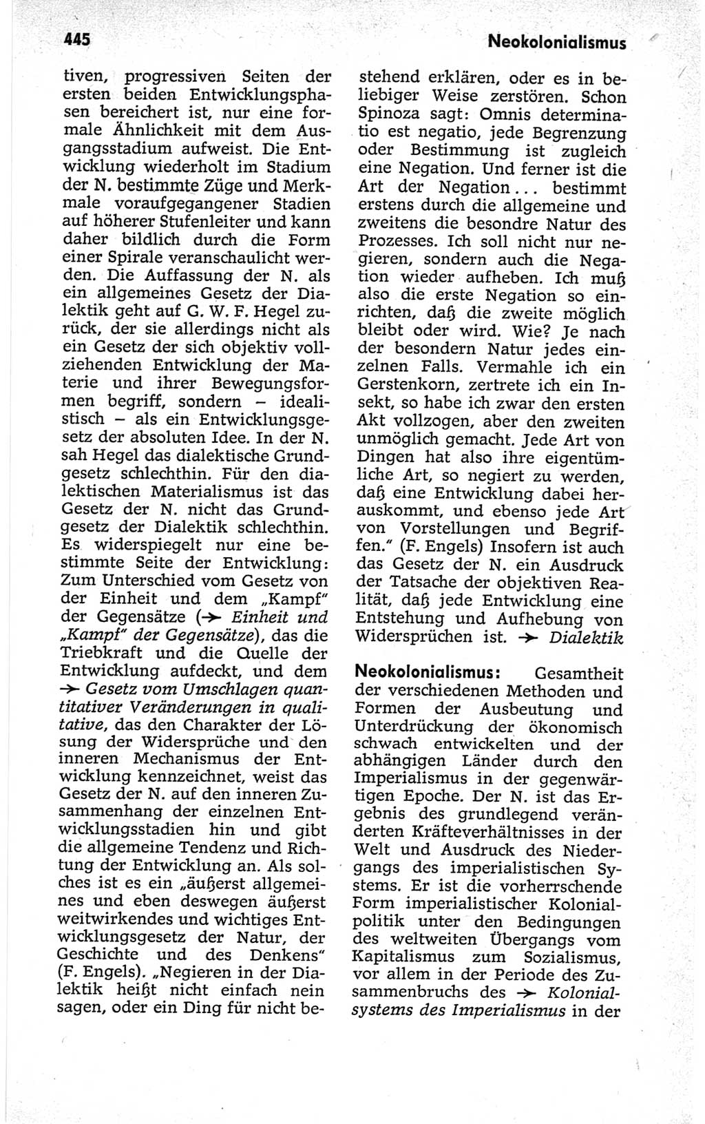 Kleines politisches Wörterbuch [Deutsche Demokratische Republik (DDR)] 1967, Seite 445 (Kl. pol. Wb. DDR 1967, S. 445)