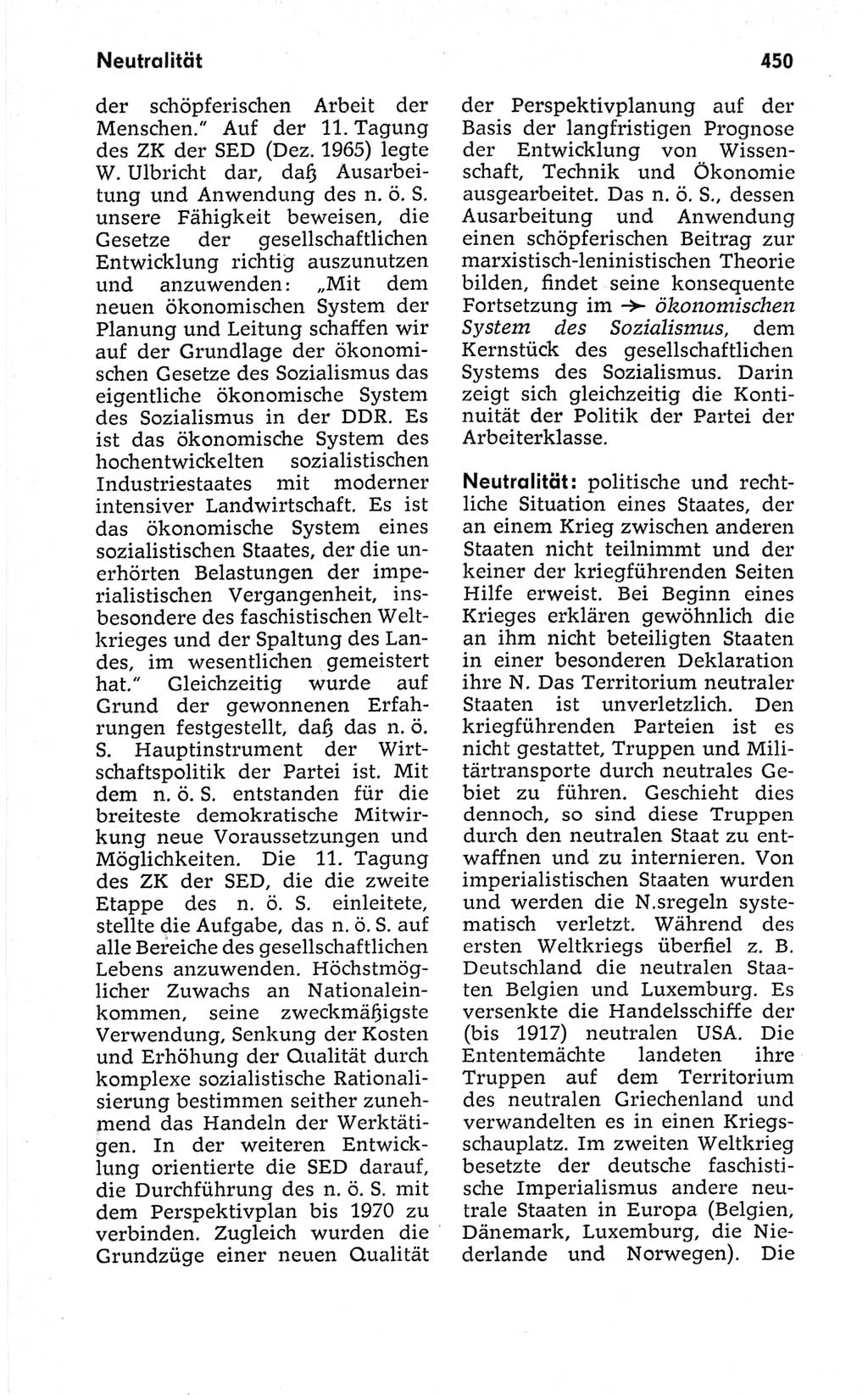 Kleines politisches Wörterbuch [Deutsche Demokratische Republik (DDR)] 1967, Seite 450 (Kl. pol. Wb. DDR 1967, S. 450)