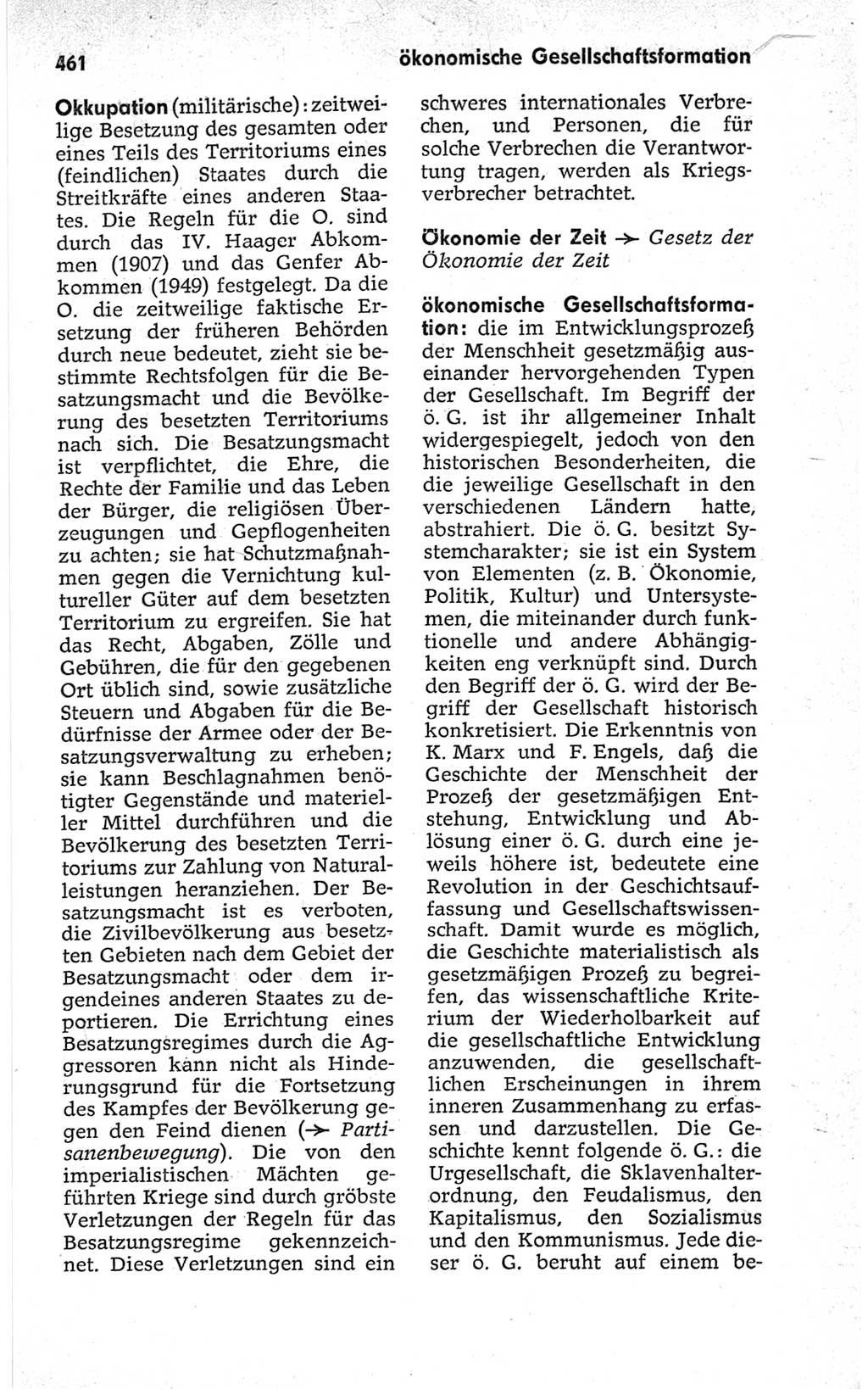 Kleines politisches Wörterbuch [Deutsche Demokratische Republik (DDR)] 1967, Seite 461 (Kl. pol. Wb. DDR 1967, S. 461)