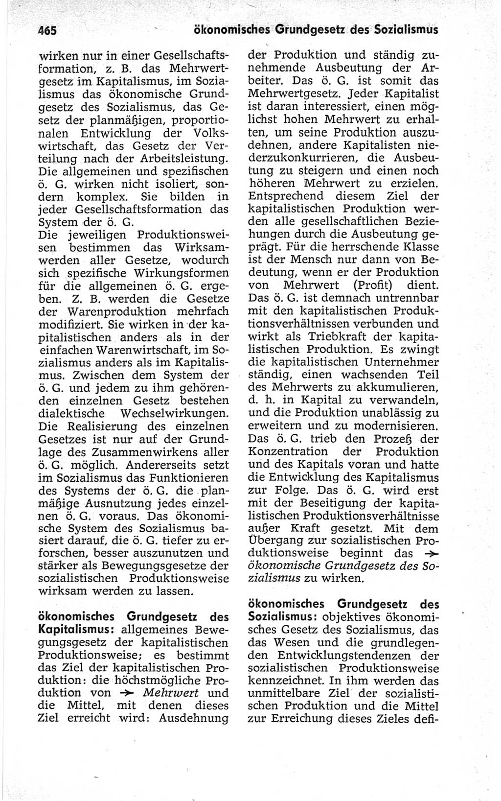 Kleines politisches Wörterbuch [Deutsche Demokratische Republik (DDR)] 1967, Seite 465 (Kl. pol. Wb. DDR 1967, S. 465)