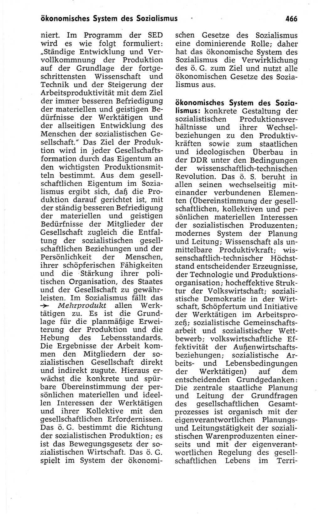 Kleines politisches Wörterbuch [Deutsche Demokratische Republik (DDR)] 1967, Seite 466 (Kl. pol. Wb. DDR 1967, S. 466)
