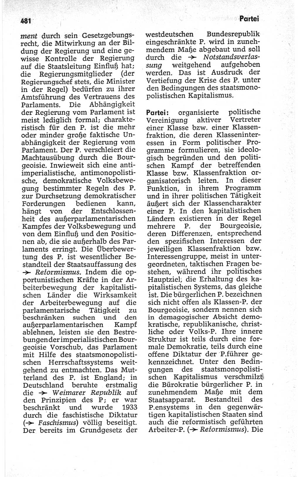 Kleines politisches Wörterbuch [Deutsche Demokratische Republik (DDR)] 1967, Seite 481 (Kl. pol. Wb. DDR 1967, S. 481)