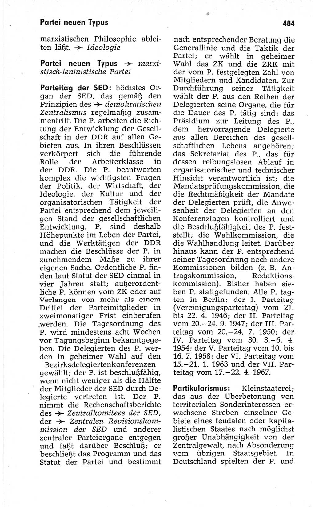 Kleines politisches Wörterbuch [Deutsche Demokratische Republik (DDR)] 1967, Seite 484 (Kl. pol. Wb. DDR 1967, S. 484)
