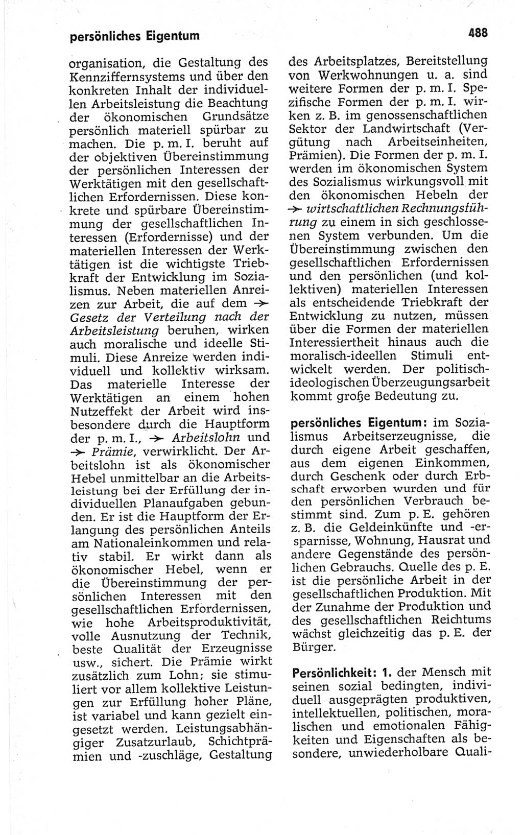 Kleines politisches Wörterbuch [Deutsche Demokratische Republik (DDR)] 1967, Seite 488 (Kl. pol. Wb. DDR 1967, S. 488)