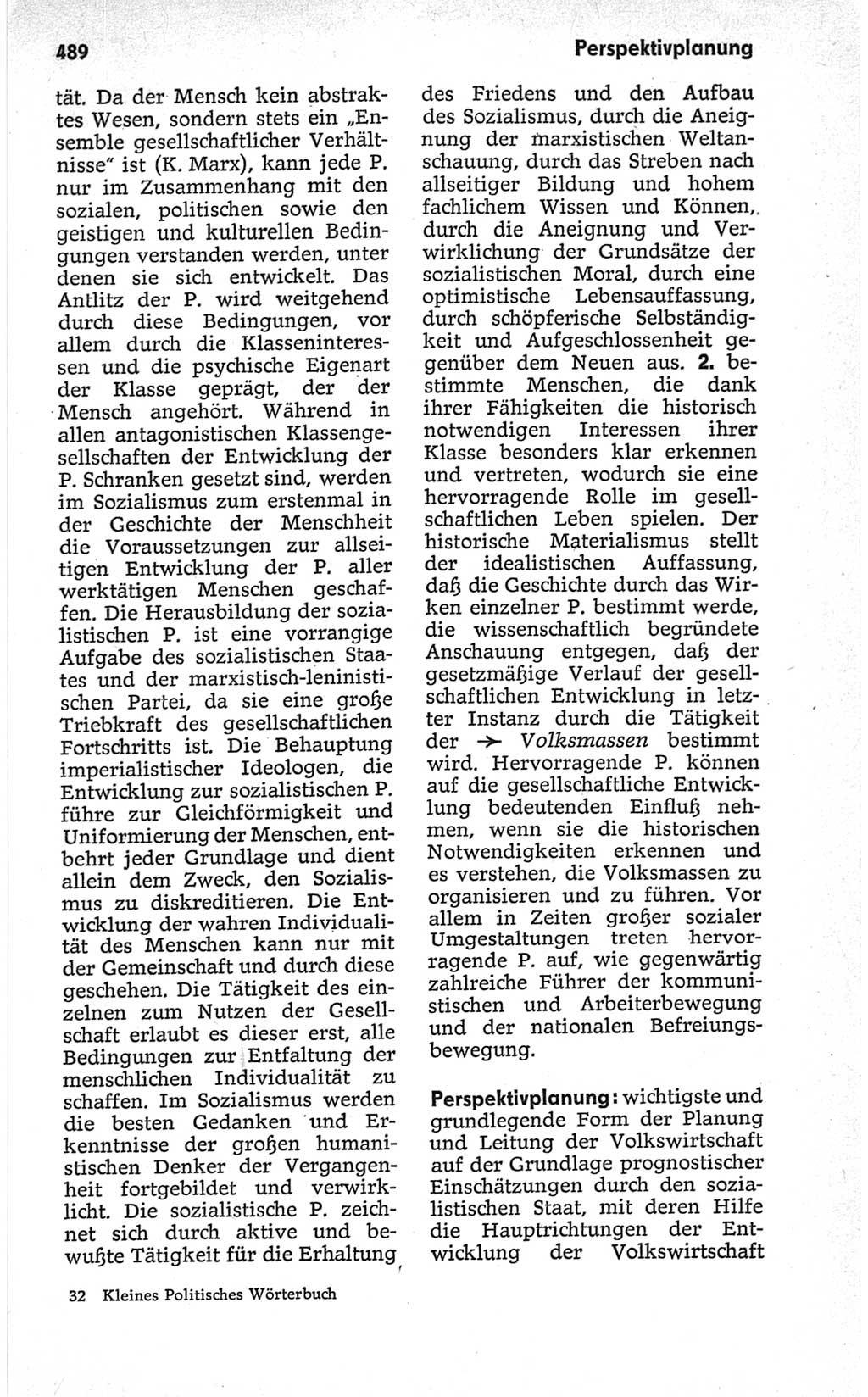 Kleines politisches Wörterbuch [Deutsche Demokratische Republik (DDR)] 1967, Seite 489 (Kl. pol. Wb. DDR 1967, S. 489)