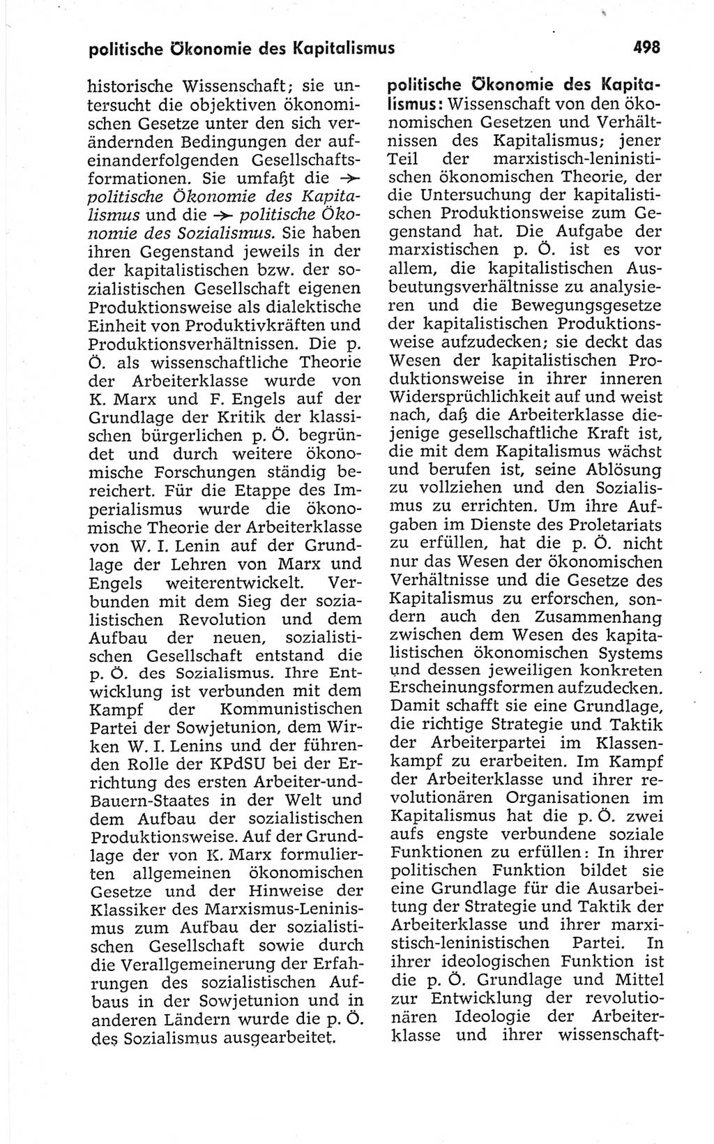 Kleines politisches Wörterbuch [Deutsche Demokratische Republik (DDR)] 1967, Seite 498 (Kl. pol. Wb. DDR 1967, S. 498)
