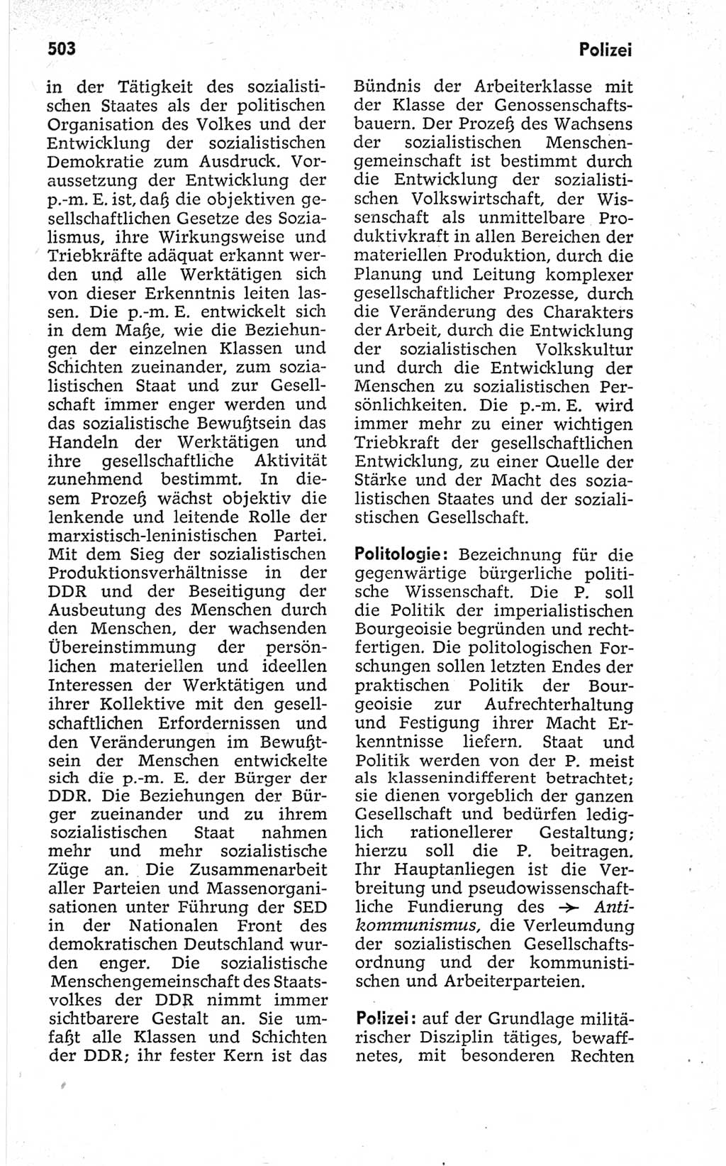 Kleines politisches Wörterbuch [Deutsche Demokratische Republik (DDR)] 1967, Seite 503 (Kl. pol. Wb. DDR 1967, S. 503)
