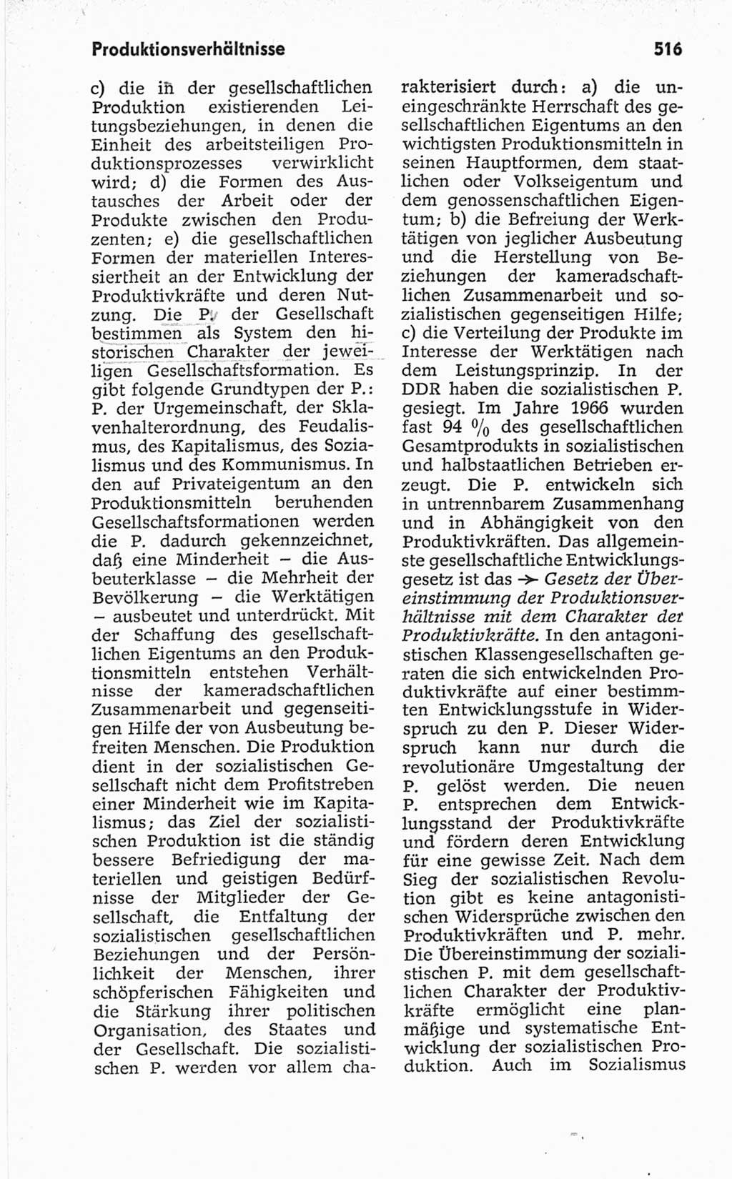 Kleines politisches Wörterbuch [Deutsche Demokratische Republik (DDR)] 1967, Seite 516 (Kl. pol. Wb. DDR 1967, S. 516)