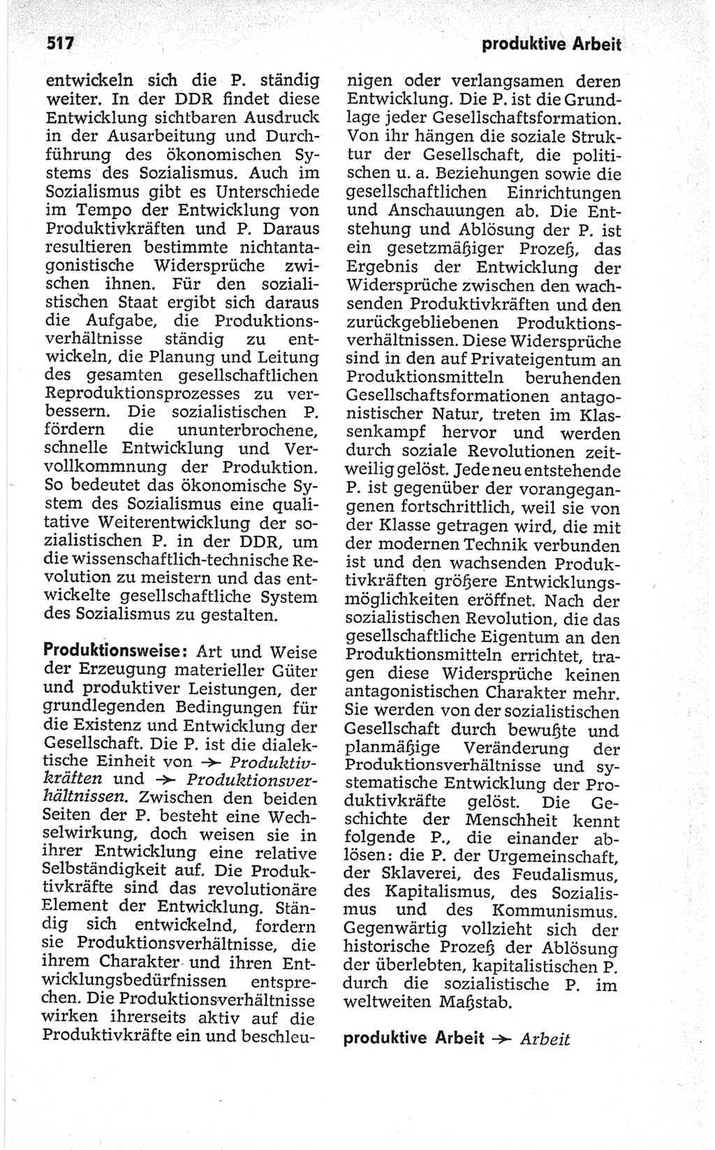 Kleines politisches Wörterbuch [Deutsche Demokratische Republik (DDR)] 1967, Seite 517 (Kl. pol. Wb. DDR 1967, S. 517)