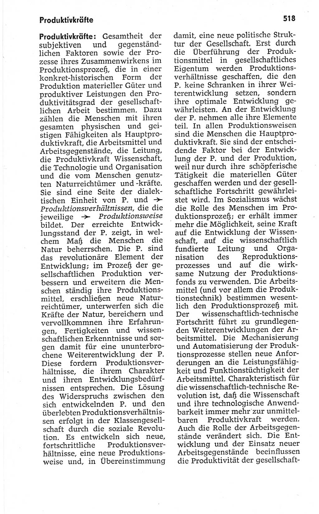 Kleines politisches Wörterbuch [Deutsche Demokratische Republik (DDR)] 1967, Seite 518 (Kl. pol. Wb. DDR 1967, S. 518)