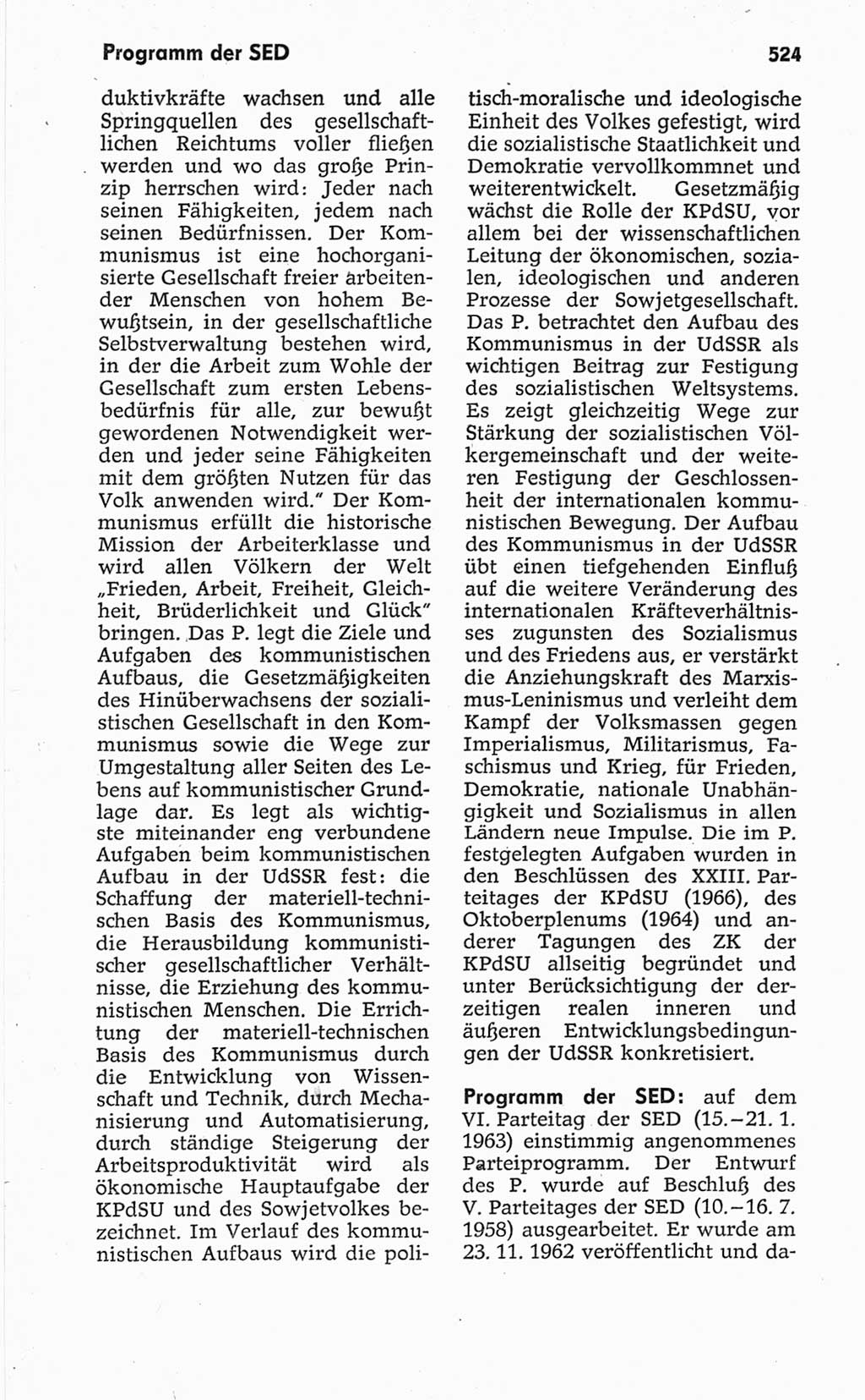 Kleines politisches Wörterbuch [Deutsche Demokratische Republik (DDR)] 1967, Seite 524 (Kl. pol. Wb. DDR 1967, S. 524)