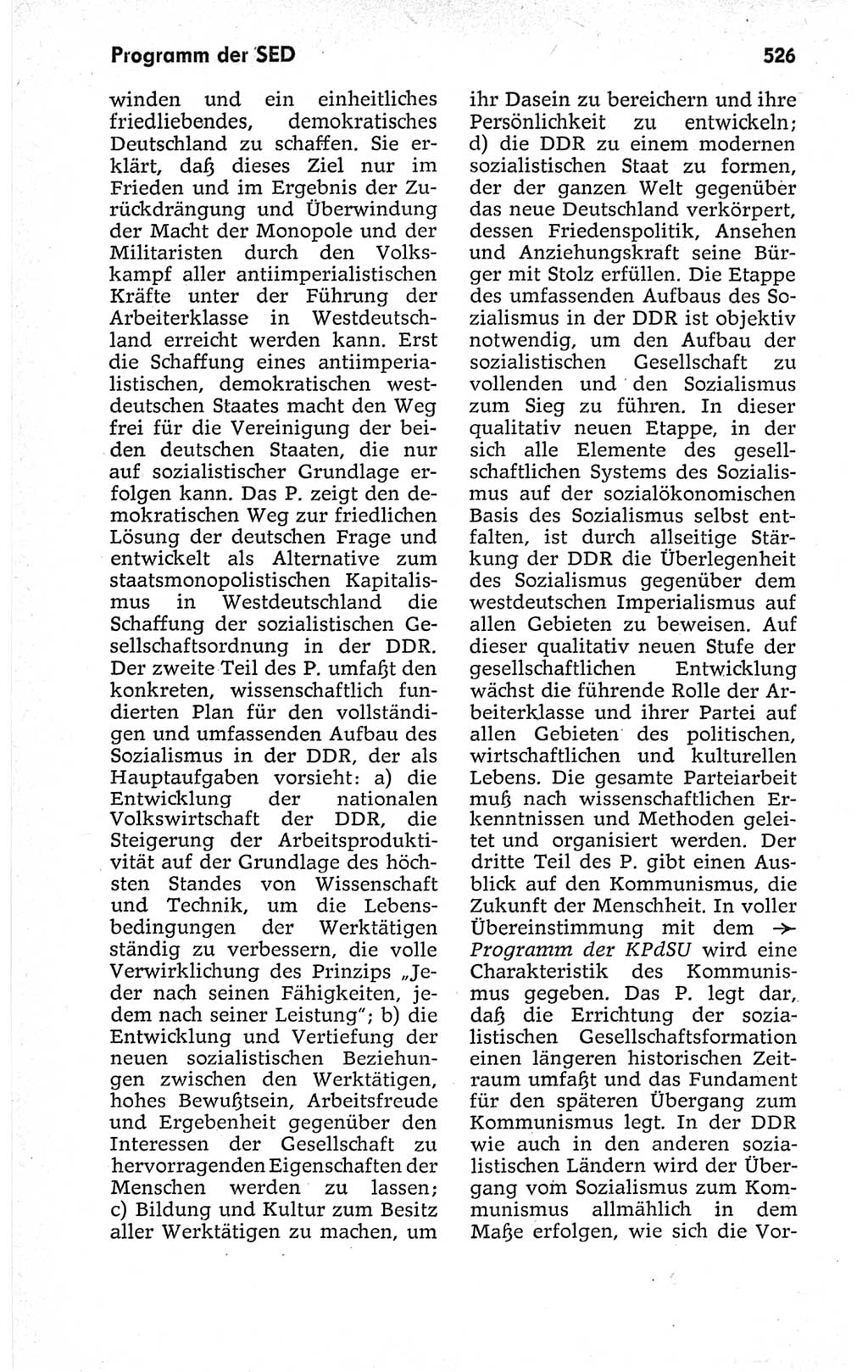 Kleines politisches Wörterbuch [Deutsche Demokratische Republik (DDR)] 1967, Seite 526 (Kl. pol. Wb. DDR 1967, S. 526)