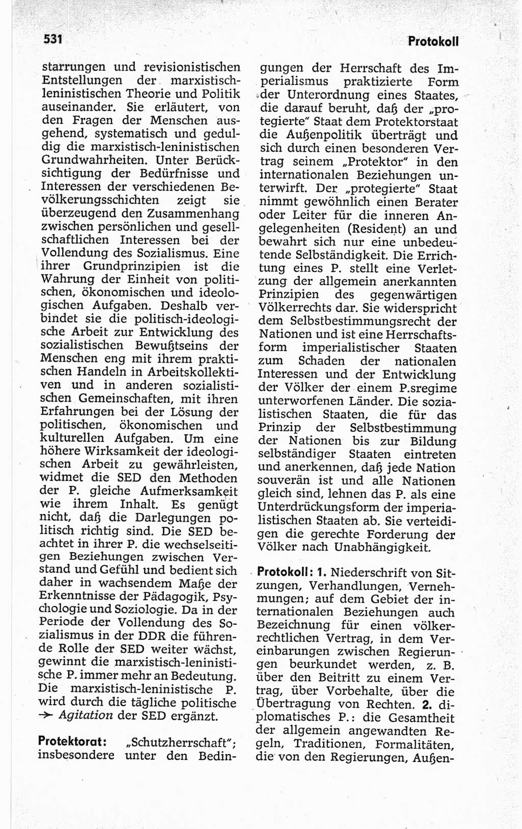 Kleines politisches Wörterbuch [Deutsche Demokratische Republik (DDR)] 1967, Seite 531 (Kl. pol. Wb. DDR 1967, S. 531)
